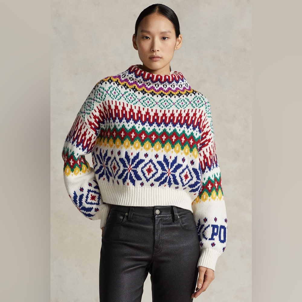 Polo Ralph Lauren Logo Mockneck Wool Fair isle Intarsia
Sweater